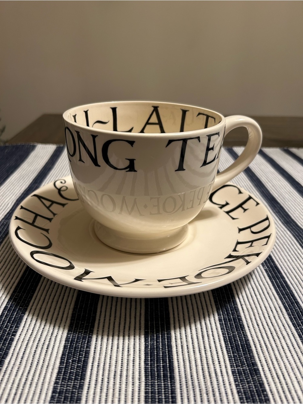 Emma Bridgewater Toast & Marmalade Footed Cup & Saucer